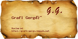 Grafl Gergő névjegykártya